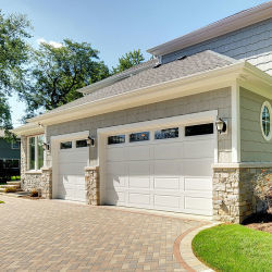 주문 자동 40mm 손가락 안전 샌드위치 패널 상업용 주거용 구간 차고 문 online manufacture