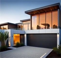 주문 빌라 프레임리스 스틸 패널 섹션 블랙 자동 차고 문 online manufacture