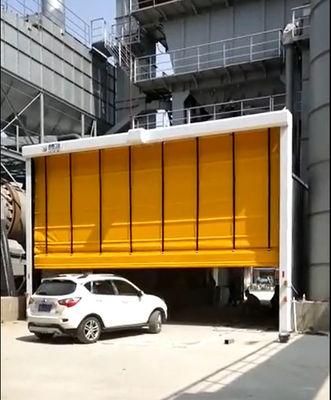 ISO 9001 빠른 겹치기 문 PVC 창문 천 롤 업 차고 문